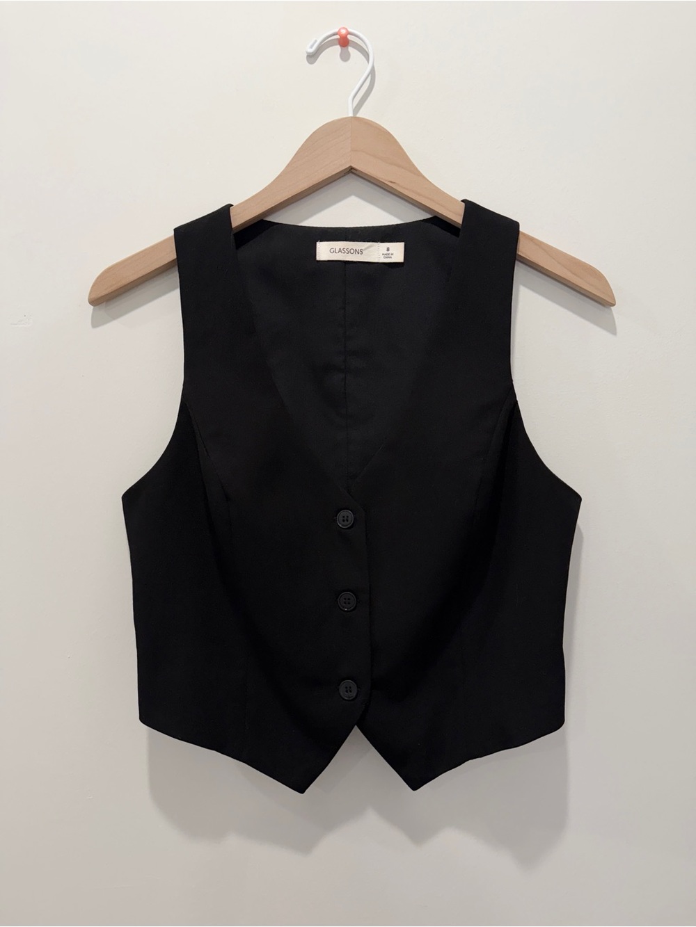 Glassons Black Button Down Vest